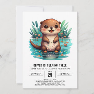 Invitación al cumpleaños de Otter Wonderland