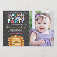 Invitación al cumpleaños de Pancake y Pajamas