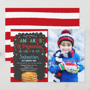 Invitación al cumpleaños de Pancake y Pajamas al F