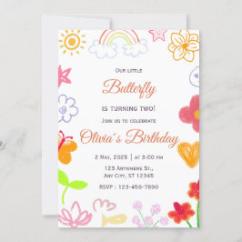 Invitación al cumpleaños de personalizado morado a