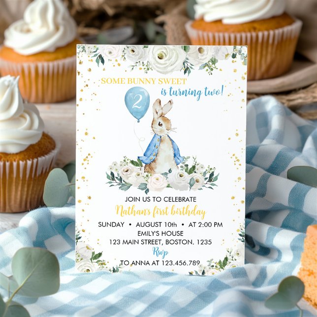 Invitación al cumpleaños de Peter Rabbit Boy (Subido por el creador)