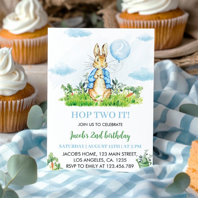 Invitación al cumpleaños de Peter Rabbit Boy (Subido por el creador)