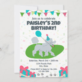 Invitación al cumpleaños de Poodle