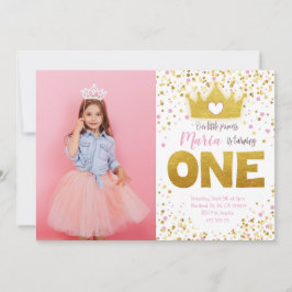 Invitación al cumpleaños de Princesa Confetti de O