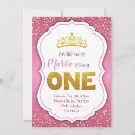 Invitación al cumpleaños de Princesa Confetti de O
