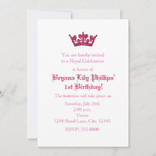 Invitación al cumpleaños de Princesa Heredera Purp