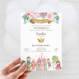 Invitación al cumpleaños de princesa, príncipe y c