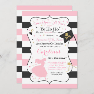 Invitación Al Cumpleaños De Princesa Y Pirata
