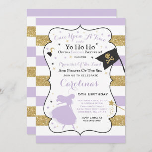 Invitación Al Cumpleaños De Princesa Y Pirata