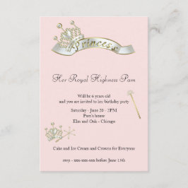 Invitación al cumpleaños de Princess
