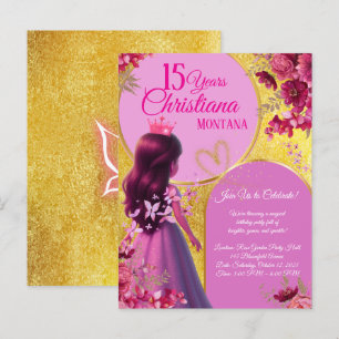 Invitación al cumpleaños de Princess - Nombre pers