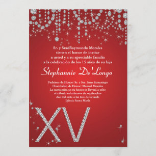 Invitación al cumpleaños de Quinceanera del Diaman