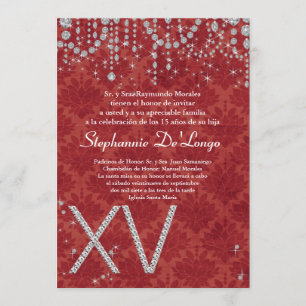 Invitación al cumpleaños de Quinceanera del Diaman