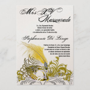 Invitación al cumpleaños de Quinceanera durante la