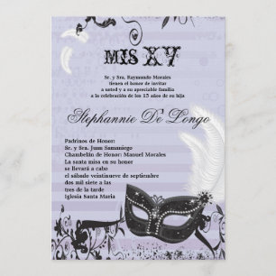 Invitación al cumpleaños de Quinceanera durante la