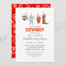 Invitación al cumpleaños de Red Bandana Western Co