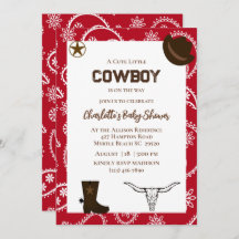 Invitación al cumpleaños de Red Bandana Western Co