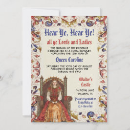 Invitación al cumpleaños de Reina del Renacimiento