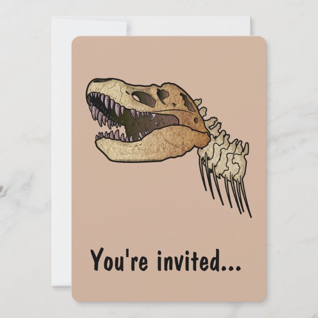 Invitación al cumpleaños de Rex Dinosaur (Anverso)