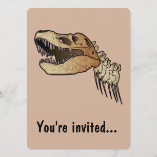 Invitación al cumpleaños de Rex Dinosaur