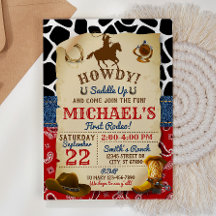 Invitación al cumpleaños de Rodeo Cowboy