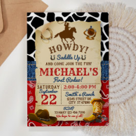 Invitación al cumpleaños de Rodeo Cowboy