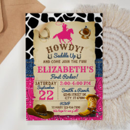 Invitación al cumpleaños de Rodeo Cowgirl