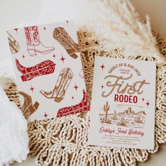 Invitación al cumpleaños de Rodeo Rojo Primero (Subido por el creador)