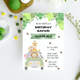 Invitación al cumpleaños de Safari