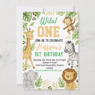 Invitación al cumpleaños de Safari editable