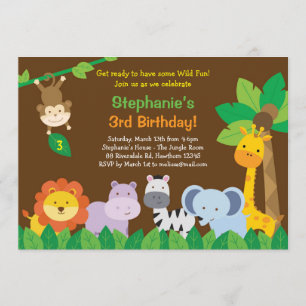 Invitación al cumpleaños de Safari/Invitación de S