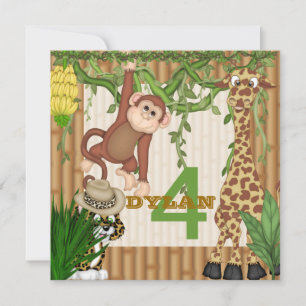 Invitación al cumpleaños de Safari para niños en l