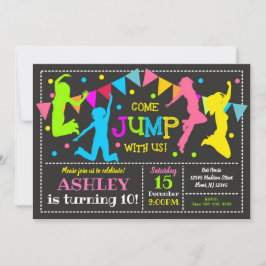 Invitación al cumpleaños de salto Trampoline a la 