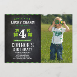 Invitación al cumpleaños de San Patricio con foto