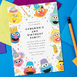 Invitación al cumpleaños de Sesame Street Pals Con<br><div class="desc">Celebre el día especial de su hijo con la invitación de cumpleaños de Sesame Street Pals Confetti. Con Elmo, Cookie Monster, Big Bird y Abby Cadabby rodeadas de vibrantes detalles de confeti, este diseño lúdico establece el tono perfecto para una alegre celebración temática de Plaza Sésamo. Personalízalo con todos los...</div>
