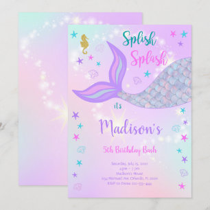 Invitación al cumpleaños de Sirena