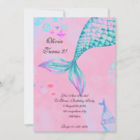 Invitación al cumpleaños de Sirena