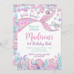 Invitación al cumpleaños de Sirena