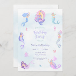 Invitación al cumpleaños de Sirena
