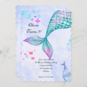 Invitación al cumpleaños de Sirena