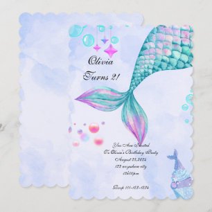 Invitación al cumpleaños de Sirena