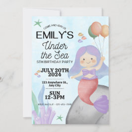 Invitación al cumpleaños de Sirena