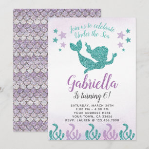 Invitación al cumpleaños de Sirena