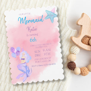 Invitación al cumpleaños de Sirena