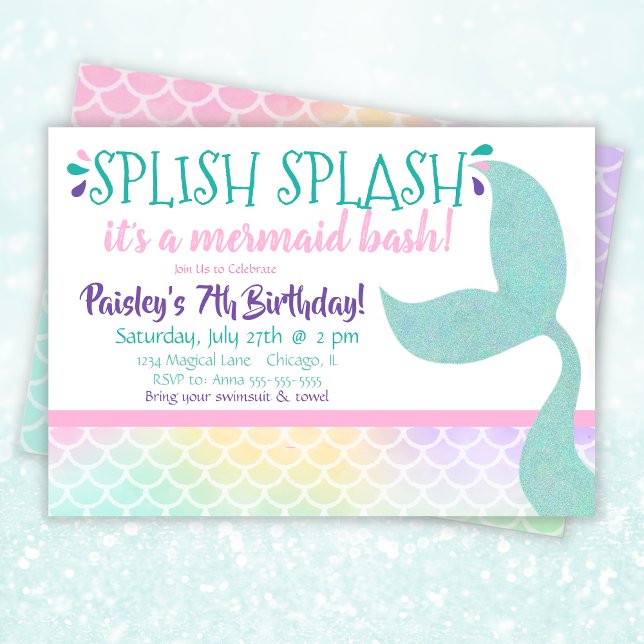 Invitación al cumpleaños de Sirena (Subido por el creador)