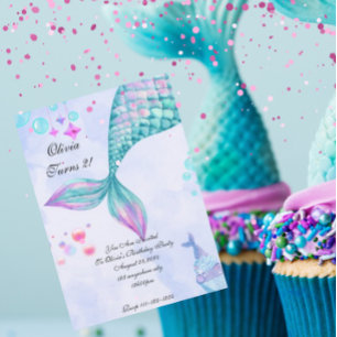 Invitación al cumpleaños de Sirena