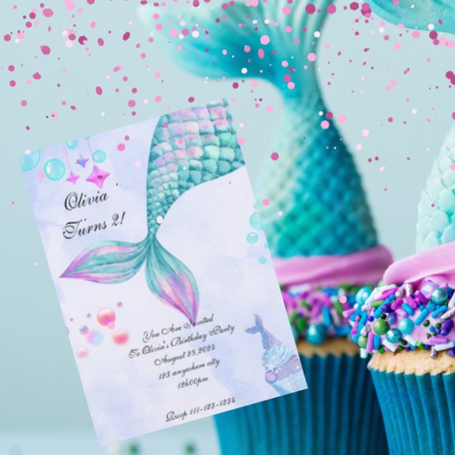 Invitación al cumpleaños de Sirena (Subido por el creador)