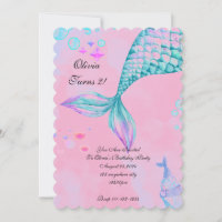 Invitación al cumpleaños de Sirena