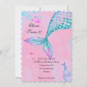 Invitación al cumpleaños de Sirena