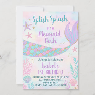 Invitación al cumpleaños de Sirena
